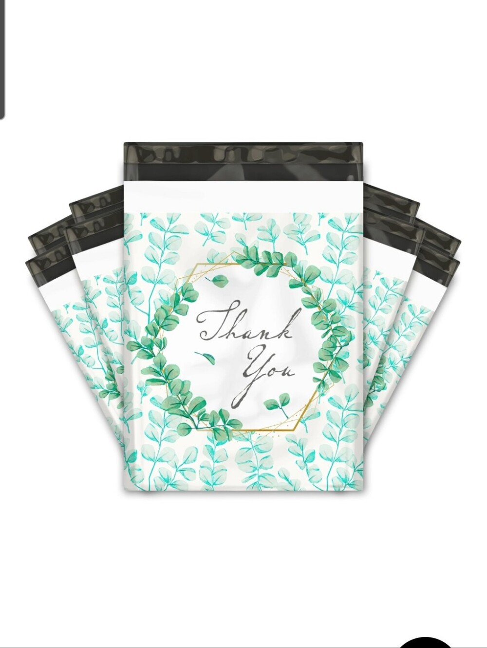 25ct, 10x13 "EUCALYPTUS" POLY MAILERS